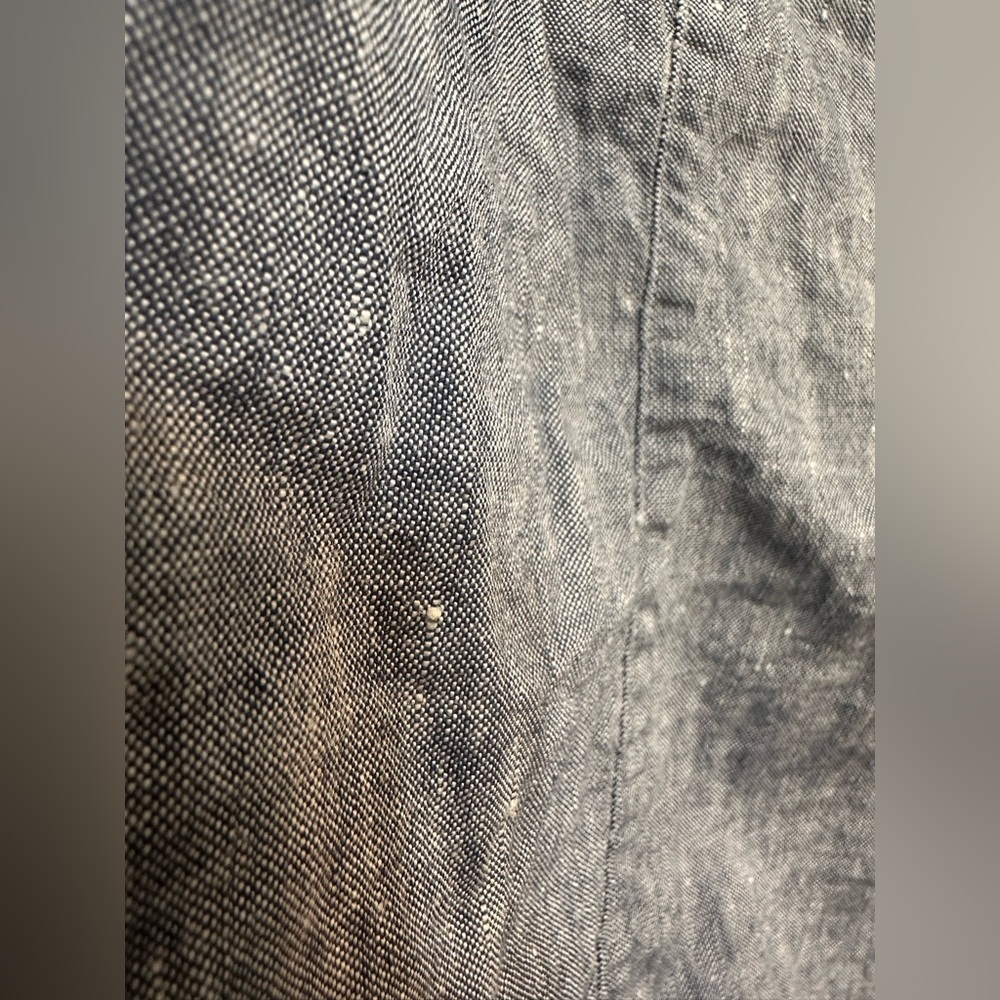 Eileen Fisher Denim Yarn-Dyed Linen & Organic Cotton Sleeveless Top - Picture 3 of 7